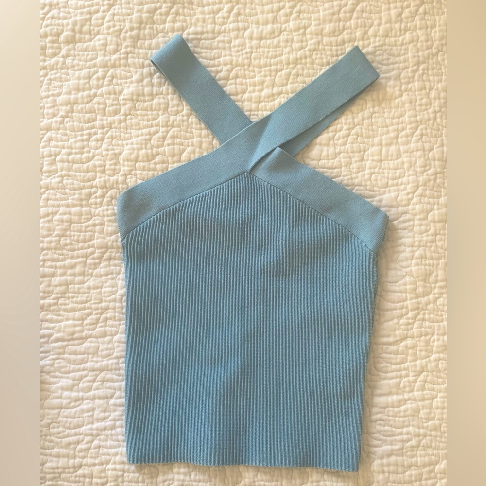 Aritzia Babaton Sculpt Knit Criss Cross Tank